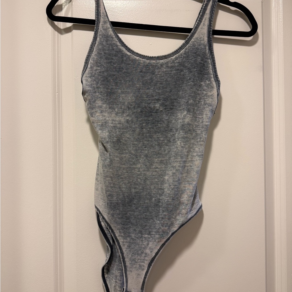 Topshop Gray/black Bodysuit